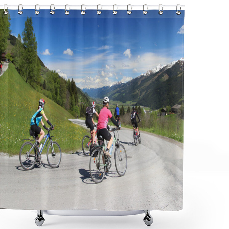 Personality  Group Of Cyclists Shower Curtains