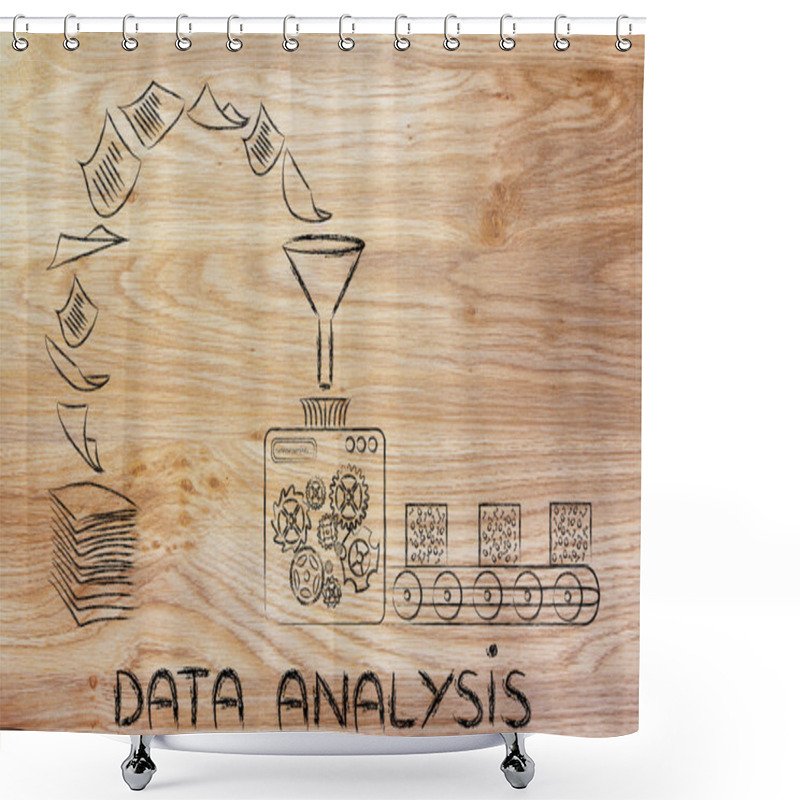 Personality  Concept Of Data Analysis & Business Intelligence Shower Curtains