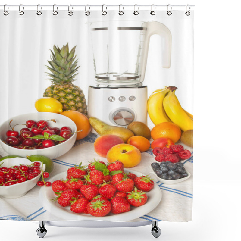 Personality  Summer Fruit And Smoothie Blender Shower Curtains