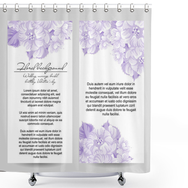 Personality  Blooming Floral Ornament Shower Curtains