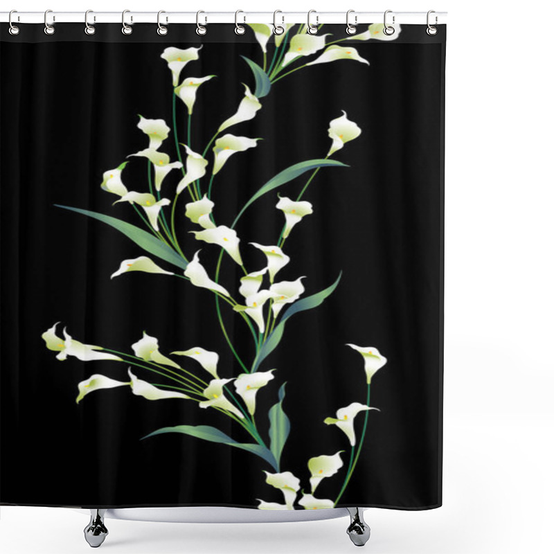 Personality  Seamless Pattern In Beautiful Calla Lily, Shower Curtains