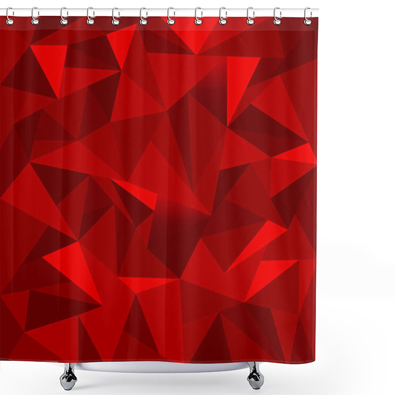 Personality  Poligon Geometric Gradient Background Shower Curtains