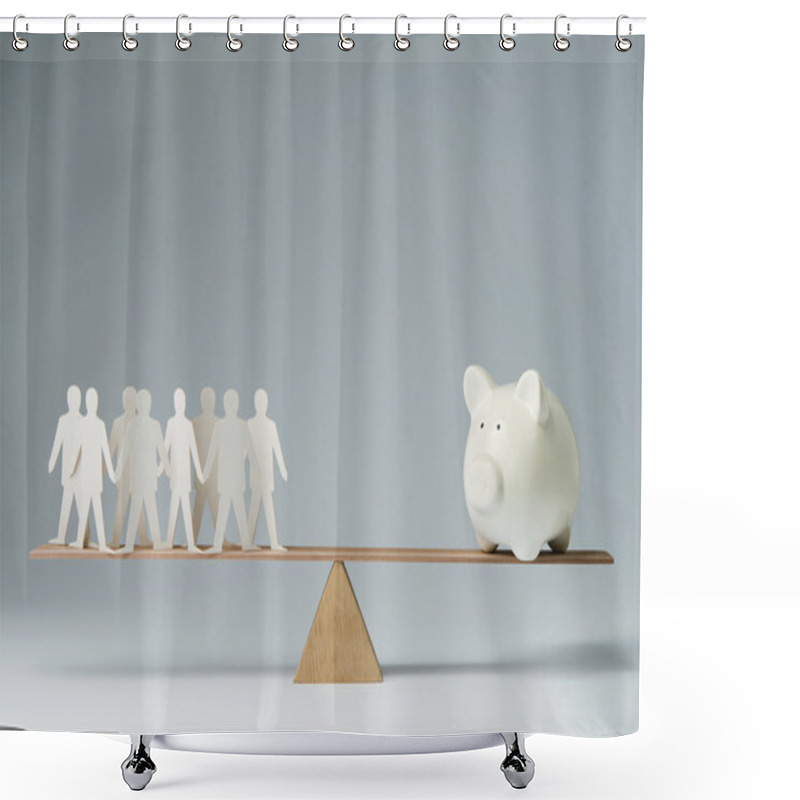 Personality  People Against Money Shower Curtains