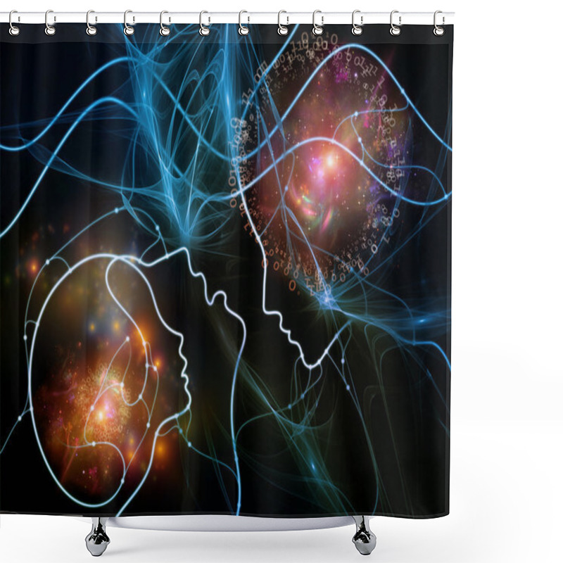 Personality  Lights Of Thought Network Shower Curtains