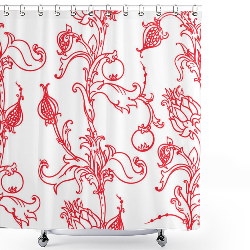 Personality  Medieval Floral Pattern  Shower Curtains