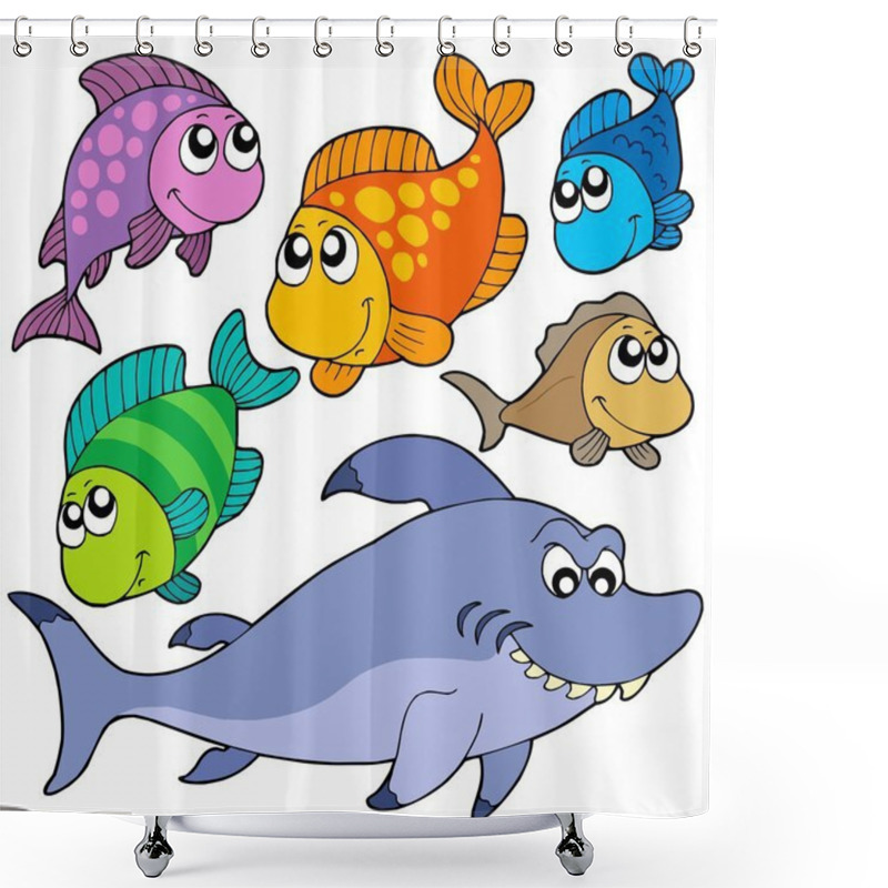 Personality  Various Cartoon Fishes Collection Shower Curtains