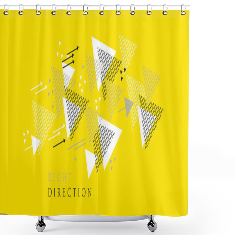 Personality  Dynamic And Direction Geometric  Concept  Shower Curtains