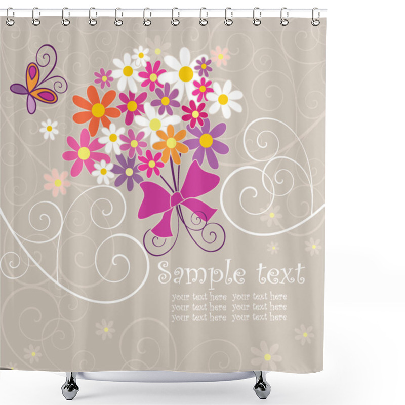 Personality  Greeting Postcard Shower Curtains