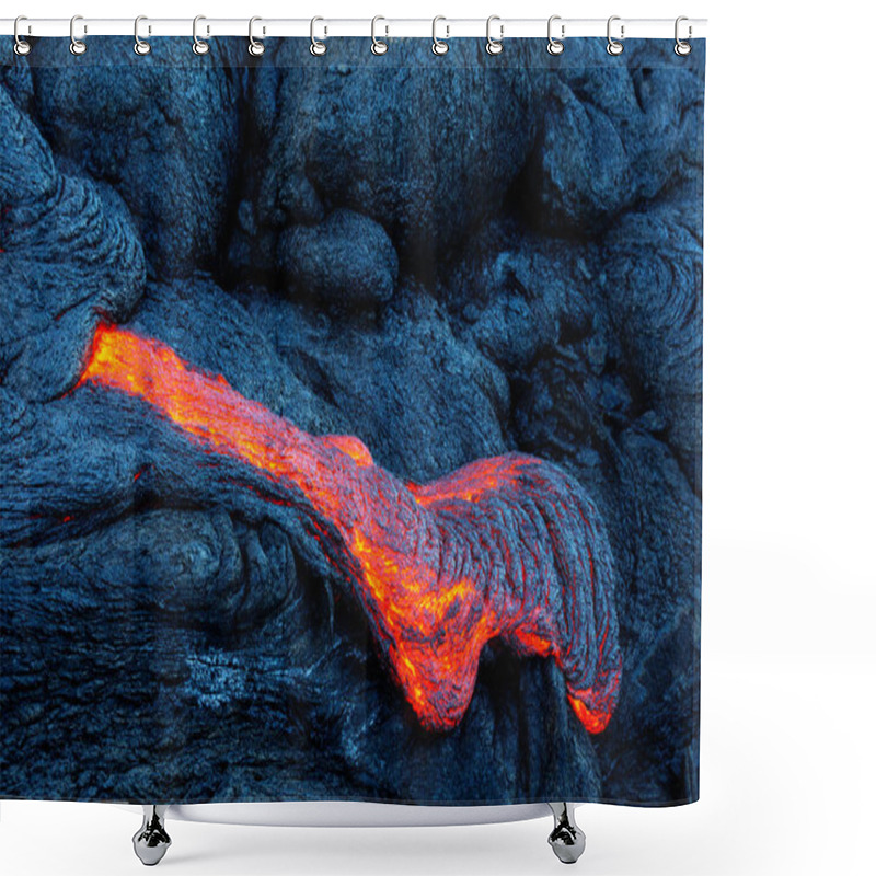 Personality  Lava Flow On Big Island, Hawaii Shower Curtains