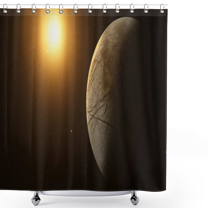 Personality  Jupiter Moon Europa Shower Curtains