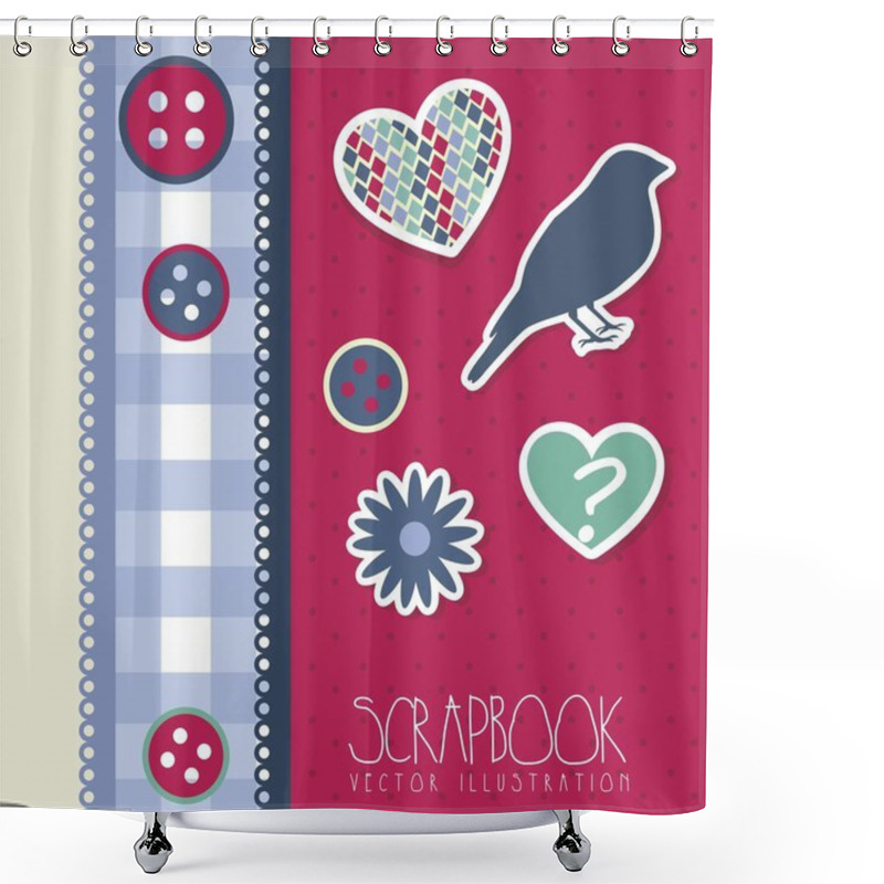 Personality  Scrapbook Shower Curtains