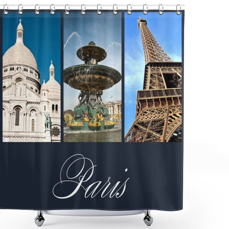 Personality  Different Vieuw Of Paris Shower Curtains