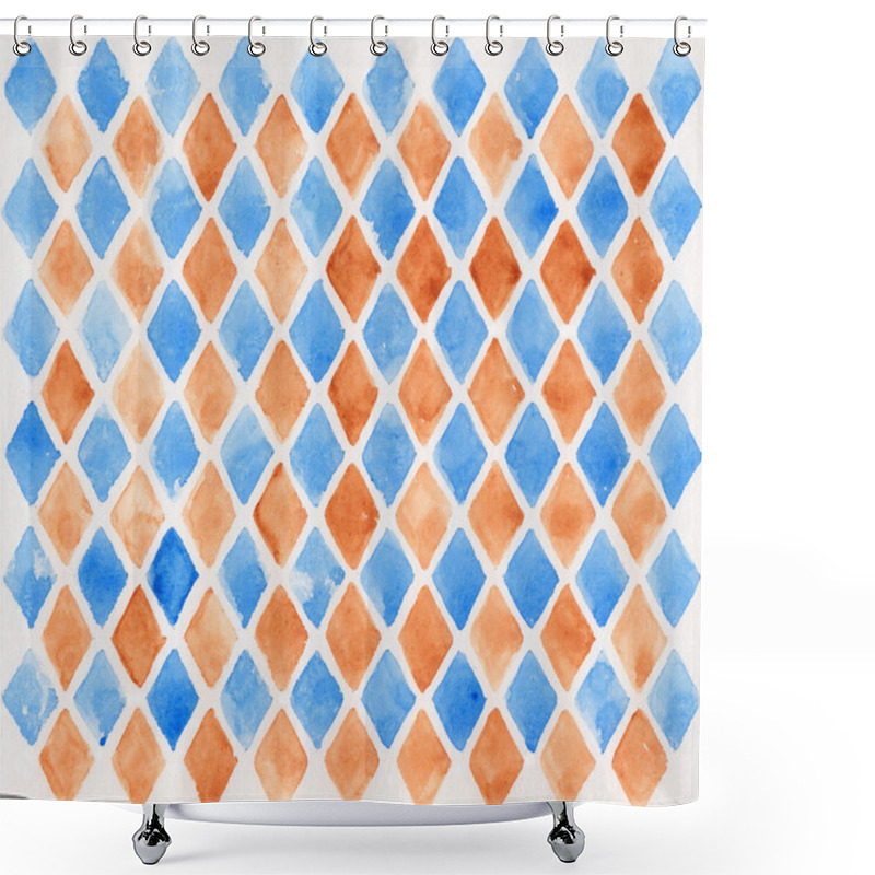 Personality  Geometric Background With Rhombuses Shower Curtains