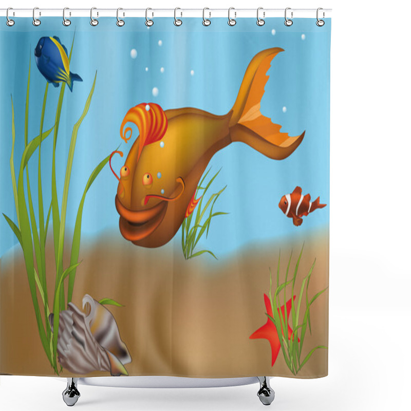 Personality  Fish A Catfish Shower Curtains