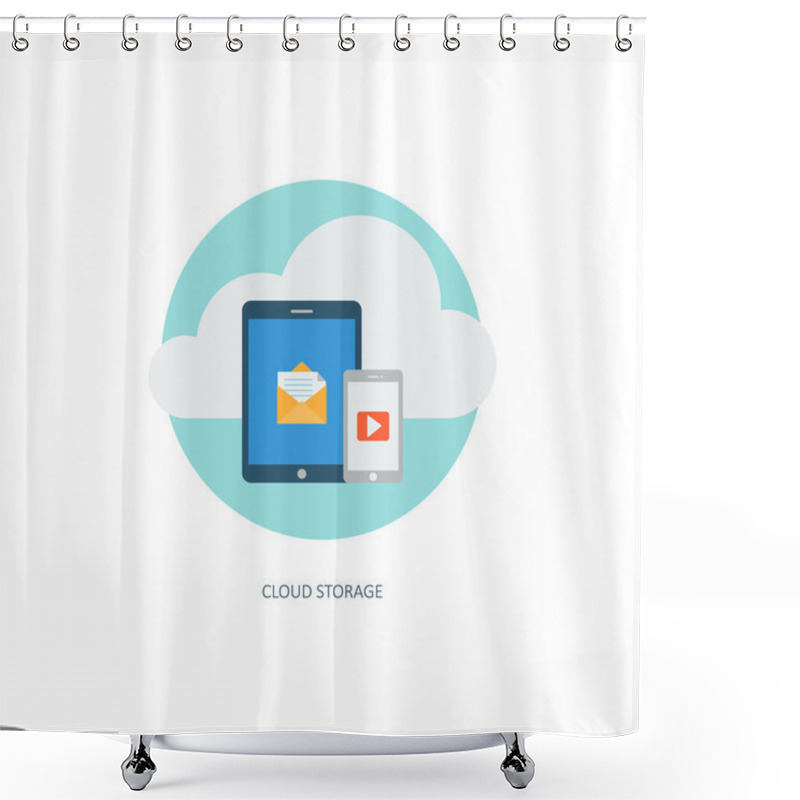 Personality  Business Icon In Circle Shower Curtains