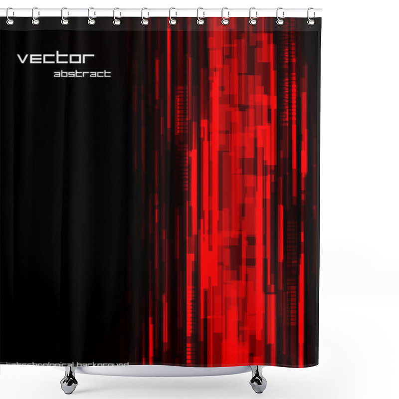 Personality  Abstract Digital Technology Lines Move Up Background Eps 10 Shower Curtains