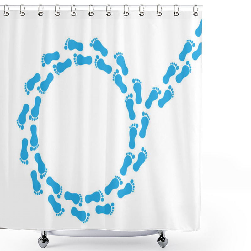 Personality  Foot Print Concept Shower Curtains