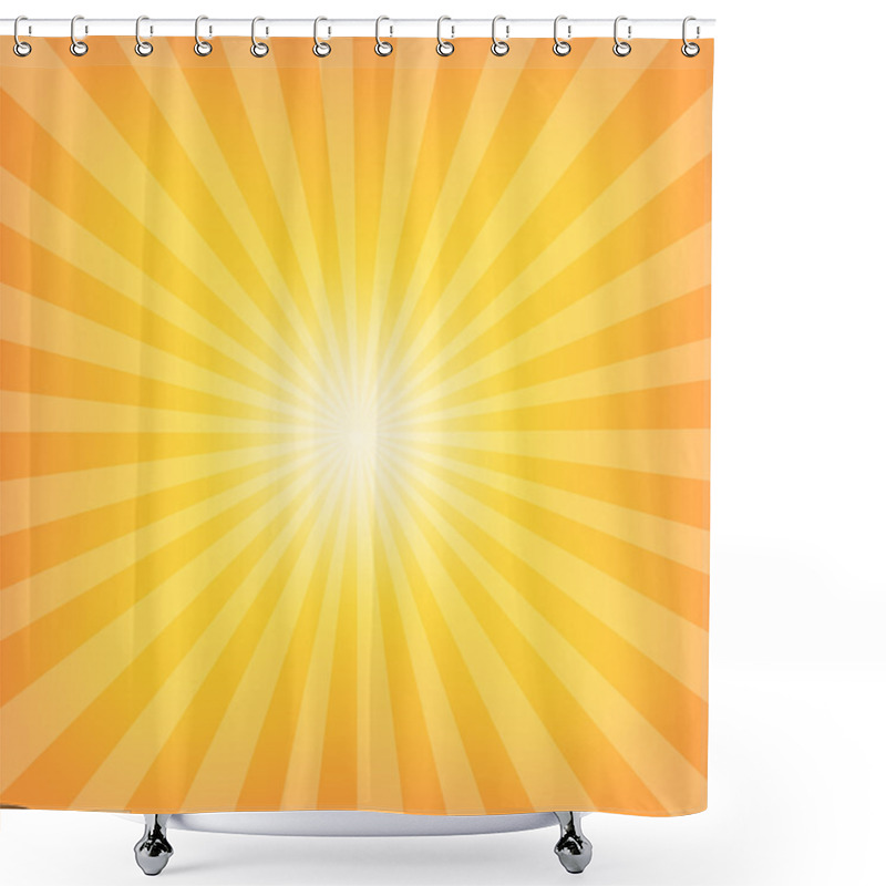 Personality  Sun Sunburst Pattern Shower Curtains