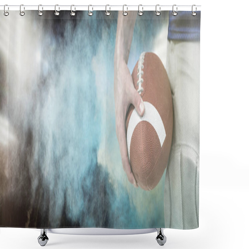 Personality  Sports Player Holding Ball  Shower Curtains