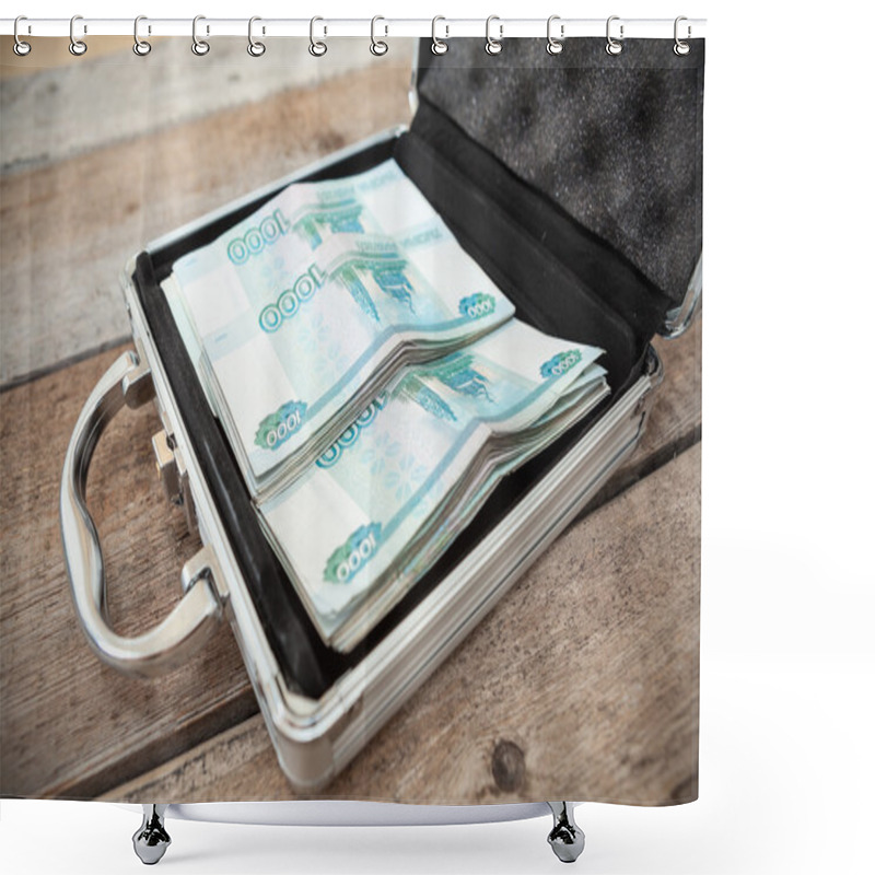 Personality  Russian Money In Safety Place Shower Curtains