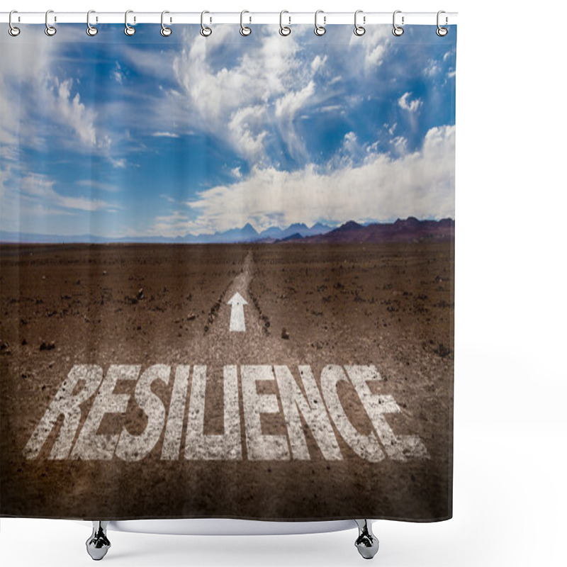 Personality  Resilience Written On Road Shower Curtains