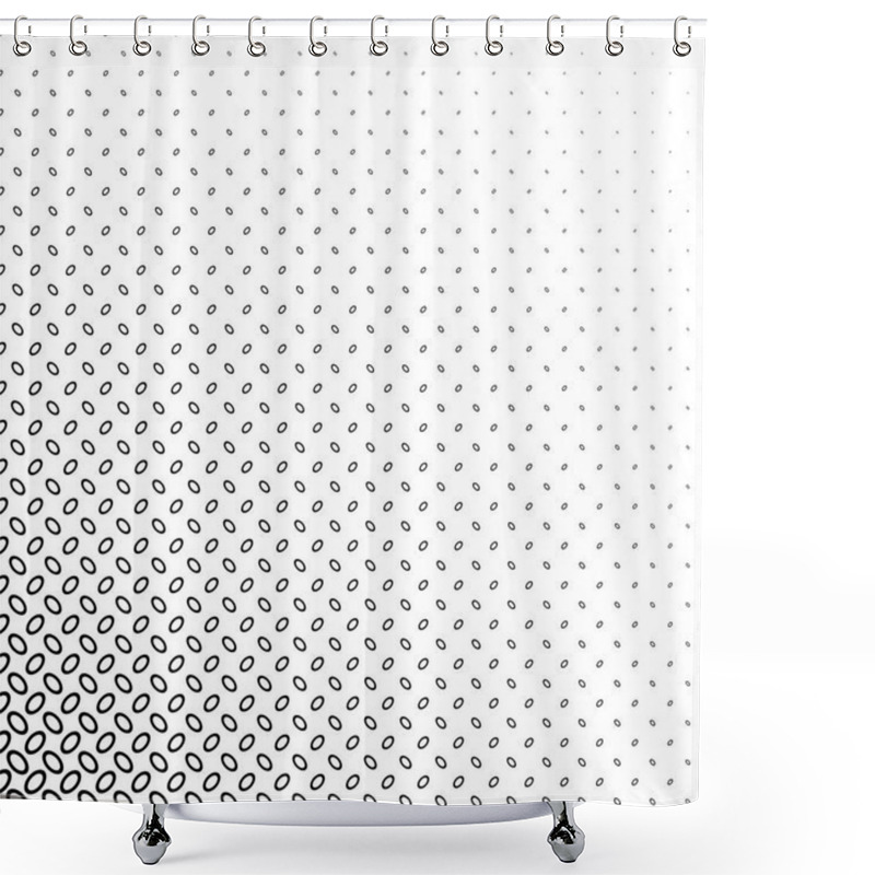 Personality  Black White Diagonal Ellipse Pattern Background Shower Curtains