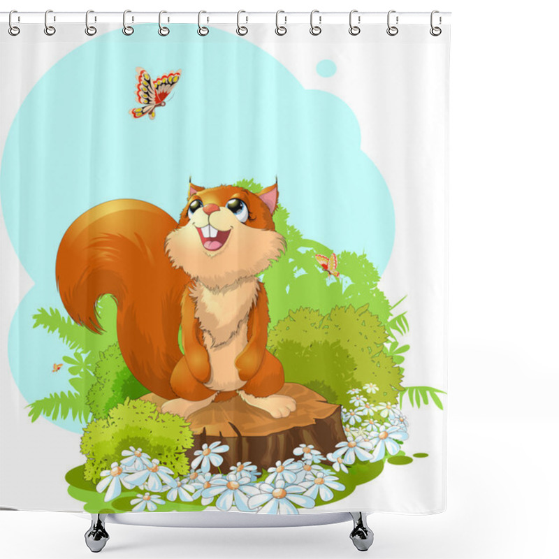 Personality  Squirrel Shower Curtains