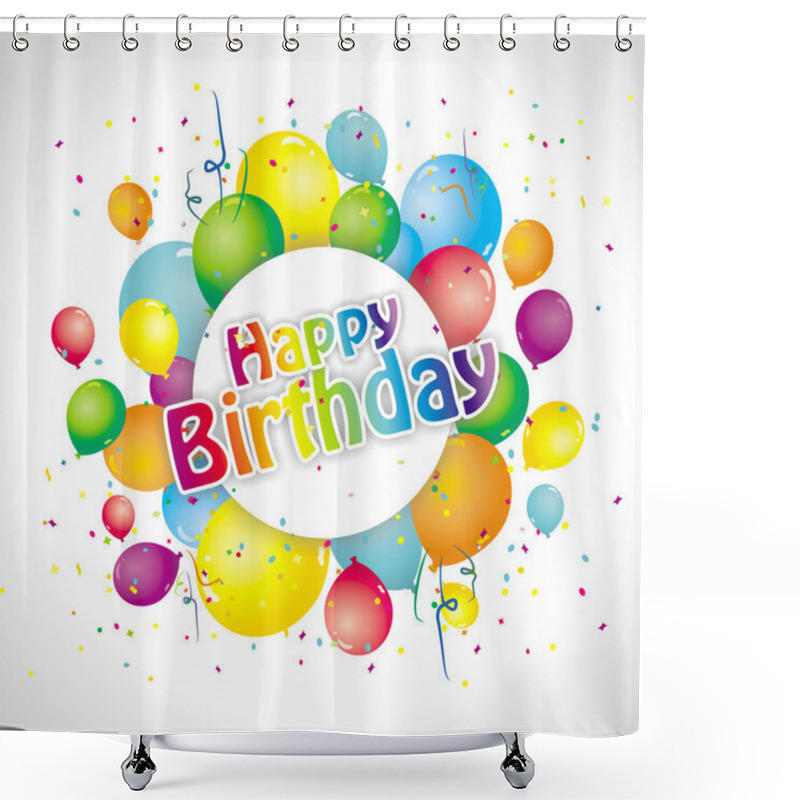 Personality  Happy Birthday Shower Curtains