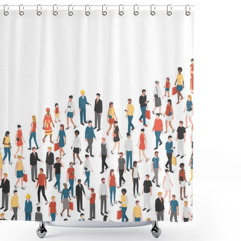 Personality  Business People Working Together Shower Curtains