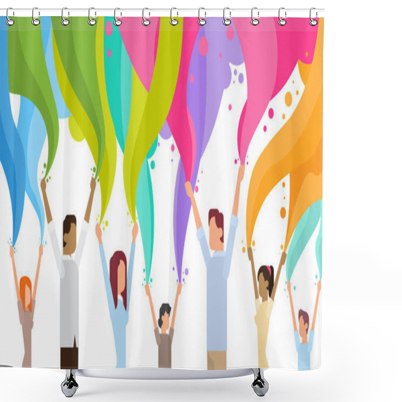 Personality  Happy Holi Religious India Holiday Traditional Celebration Greeting Cart Shower Curtains