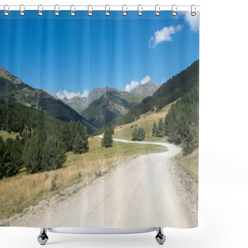 Personality  Road To Montgarri In The Mountains Of Aran Valley In Summer, Spain Shower Curtains