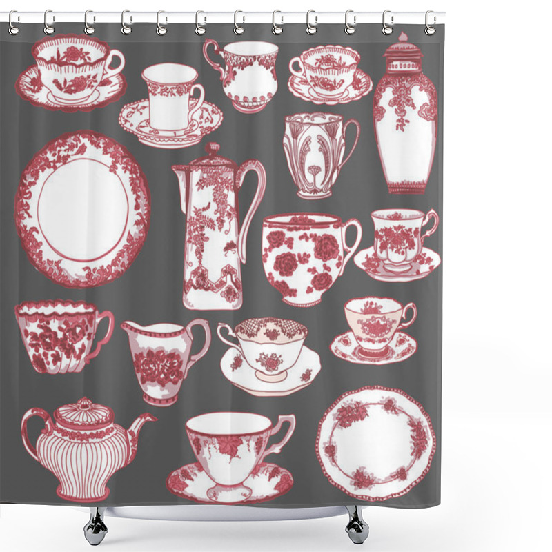 Personality  Fine China Shower Curtains