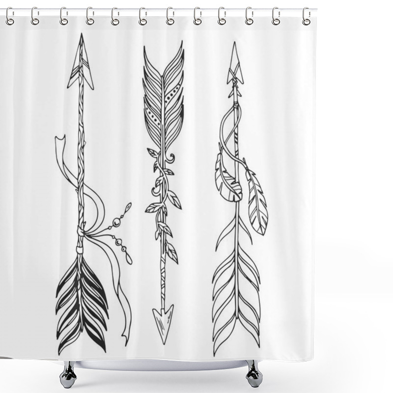 Personality  Decorative Arrows In Bohemian Shower Curtains