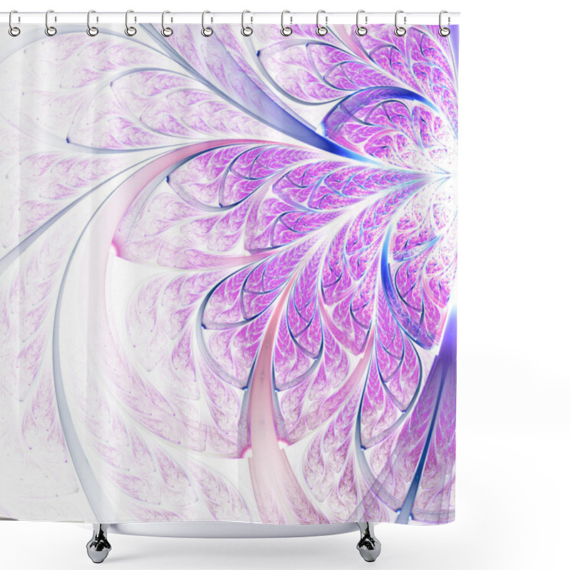 Personality  Abstract Fractal Floral Pattern, Digital Artwork For Creative Graphic Design Shower Curtains