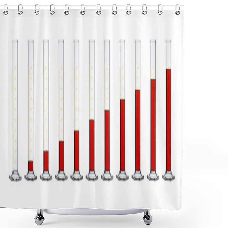 Personality  Measuring Cylinders In A Row Shower Curtains