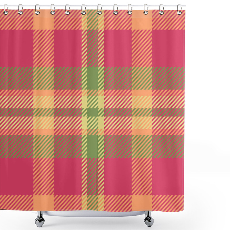 Personality  Vibrant Plaid Pattern In Warm, Earthy Tones. Perfect For Textile Design, Fashion, Website Backgrounds, And Stationery. Shower Curtains