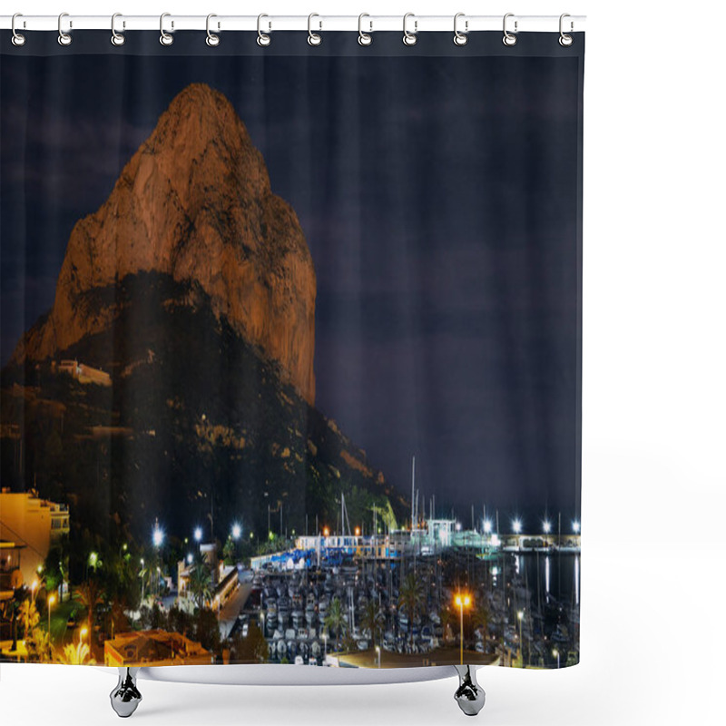 Personality  Calpe Nightview. Natural Park Of Penyal D'Ifac  Shower Curtains