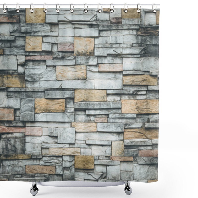 Personality  Natural Stone Wall Shower Curtains