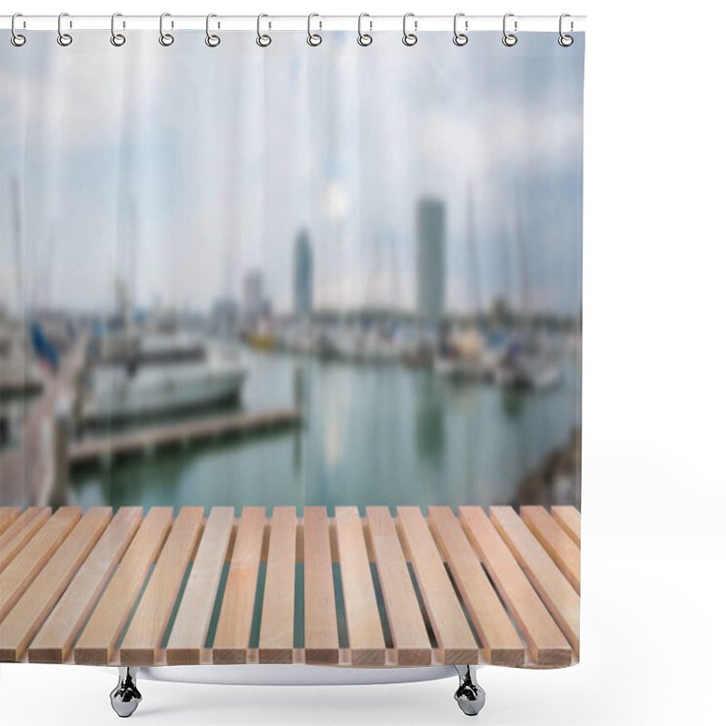 Personality  Yatch Club Background Shower Curtains