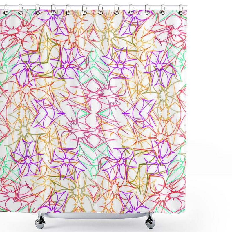 Personality  Abstract Flowers Pattern Shower Curtains