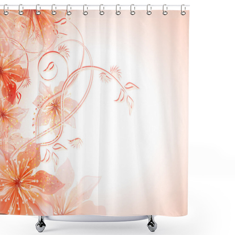 Personality  Artistic Flower Background Shower Curtains