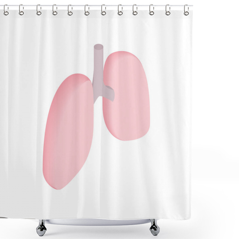 Personality  Human Lungs  Isometric 3d Icon Shower Curtains