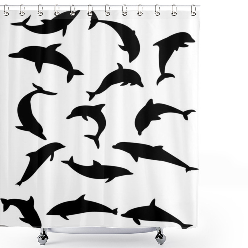 Personality  Dolphins Shower Curtains