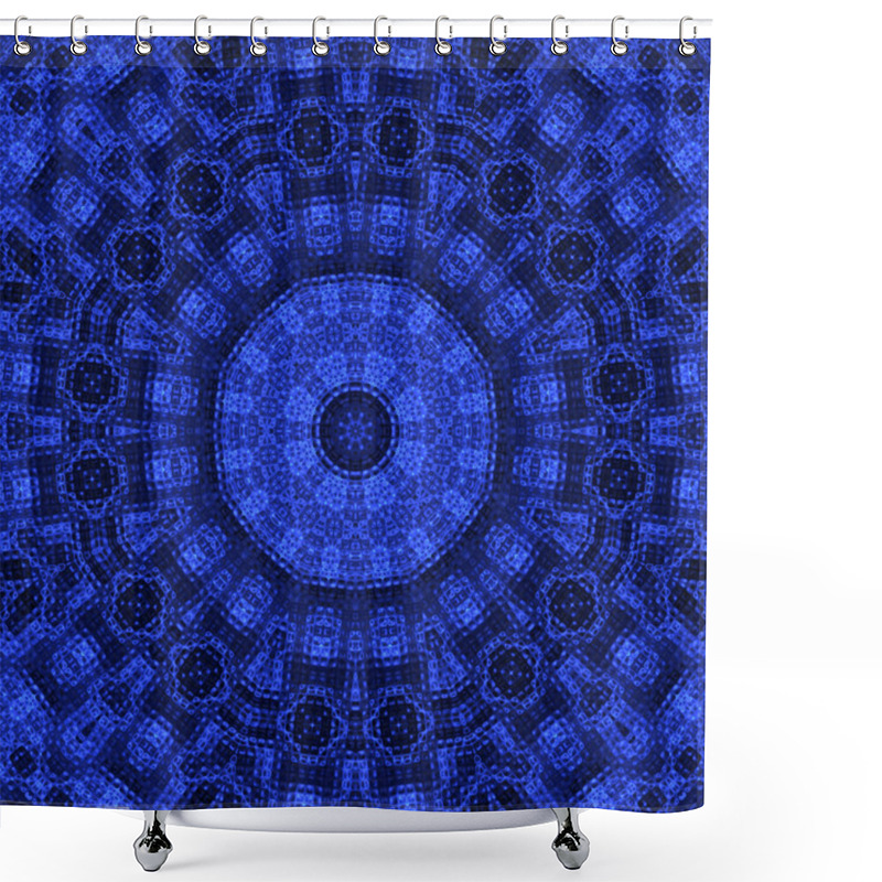 Personality  Blue Abstract Pattern Shower Curtains