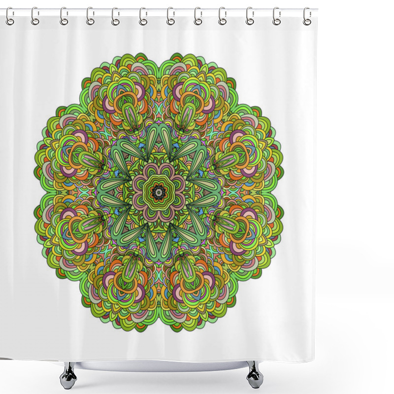 Personality  Mandala Orient Pattern On Light Background Shower Curtains