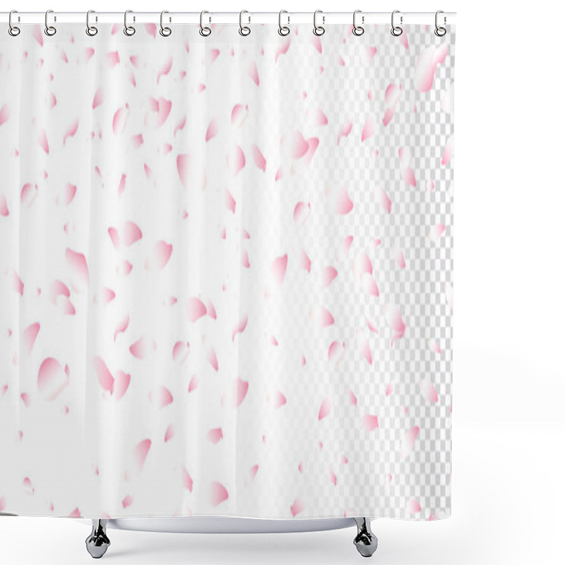 Personality  Flower Petals Falling   Shower Curtains