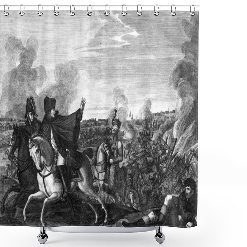 Personality  Engraving Battle Of The War Between France And Russia. Shower Curtains