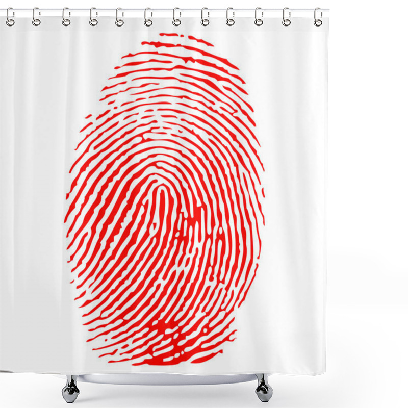 Personality  Red Fingerprint Vector Shower Curtains