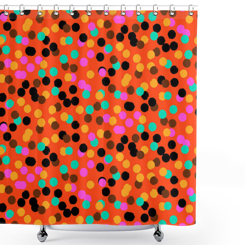 Personality  Confetti Pattern Shower Curtains