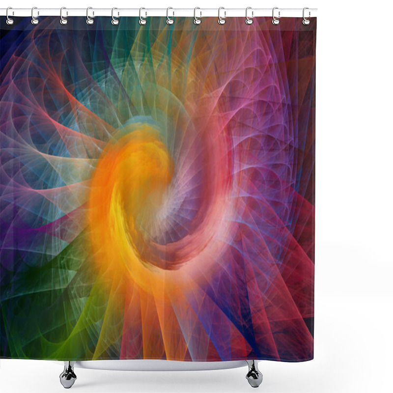 Personality  Spiral Background.  Shower Curtains